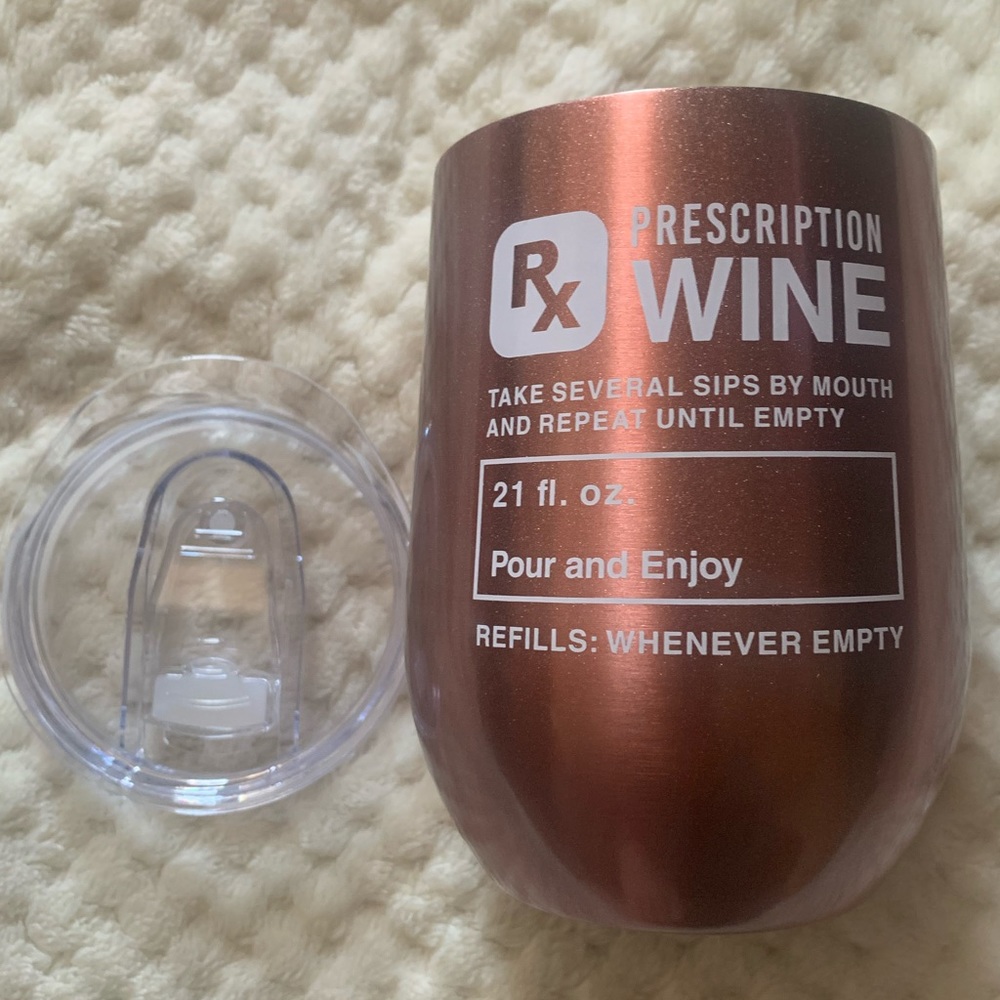 Insulated wine tumbler brand new in rose gold